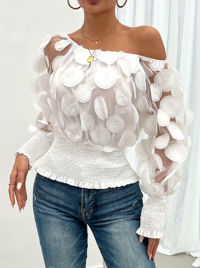 Elegant White Wrap Top