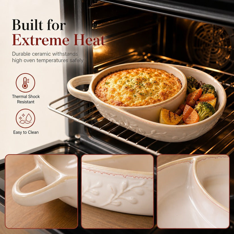Divided Serving Dish with Side Handle