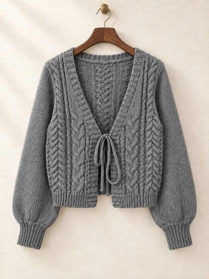 Women's Tie-Front Knit Cardigan