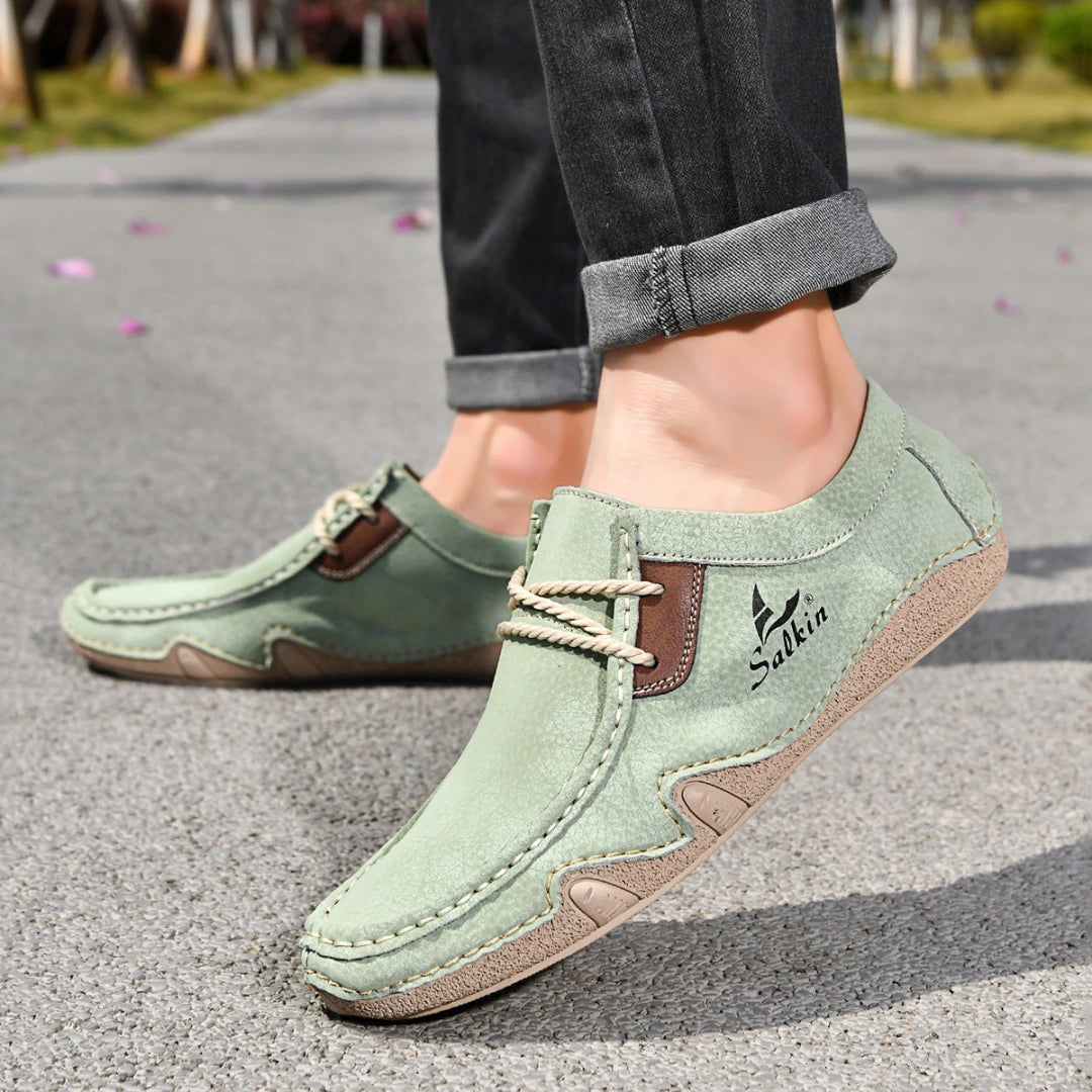 Men's Stitched Lace-Up Casual Shoes