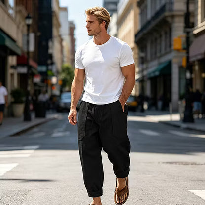 Men's Relaxed Drawstring Casual Pants