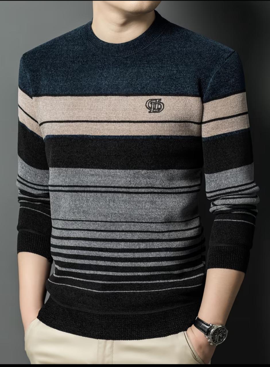 Men’s Striped Knit Sweater