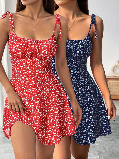 Women's Floral Tie-Shoulder Camisole Dress