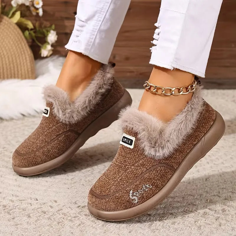 Women’s Fuzzy Slip-On Shoes