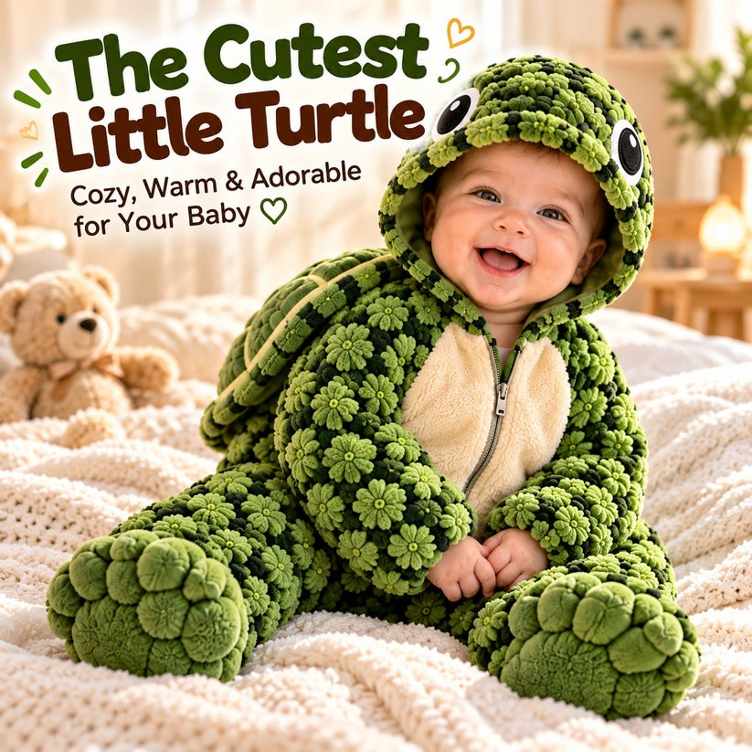 Baby Turtle Hooded Romper