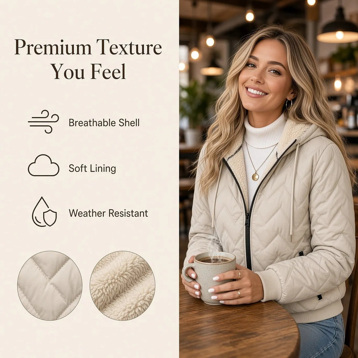Women's Hooded Quilted Jacket