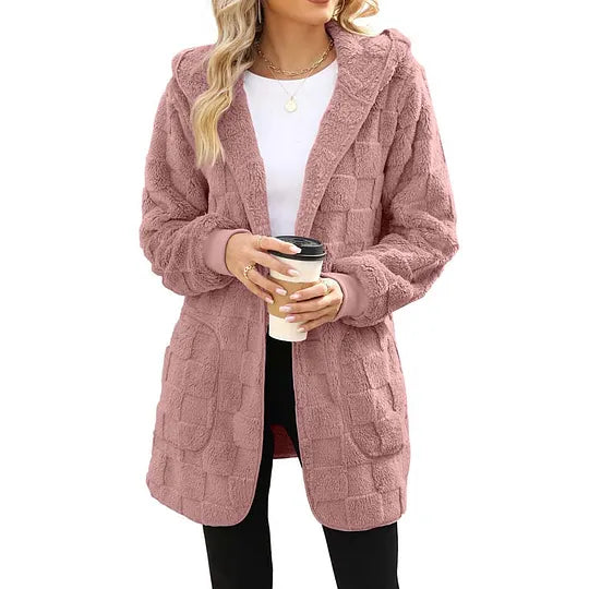 Women's Hooded Textured Cardigan