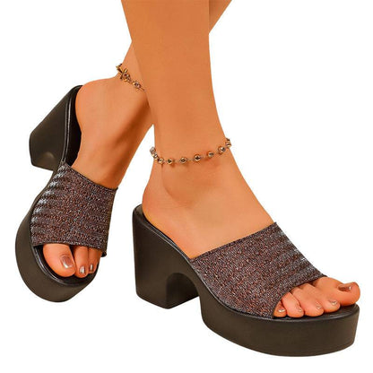 Women’s Woven Platform Slide Sandals
