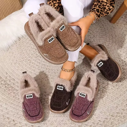 Women’s Fuzzy Slip-On Shoes