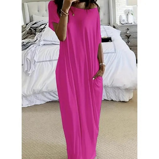 Women's Off-Shoulder Loose-Fit Dress