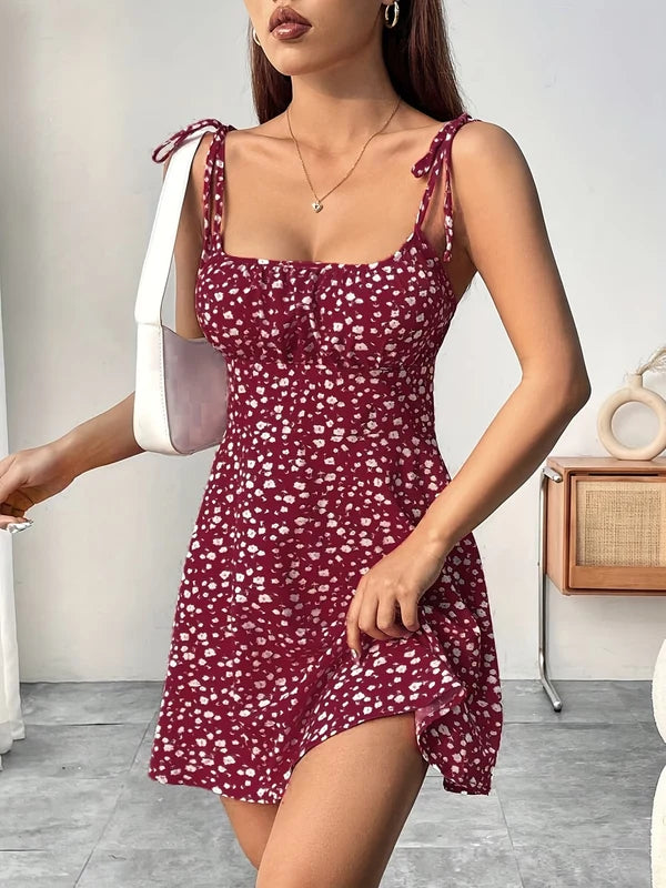 Women's Floral Tie-Shoulder Camisole Dress