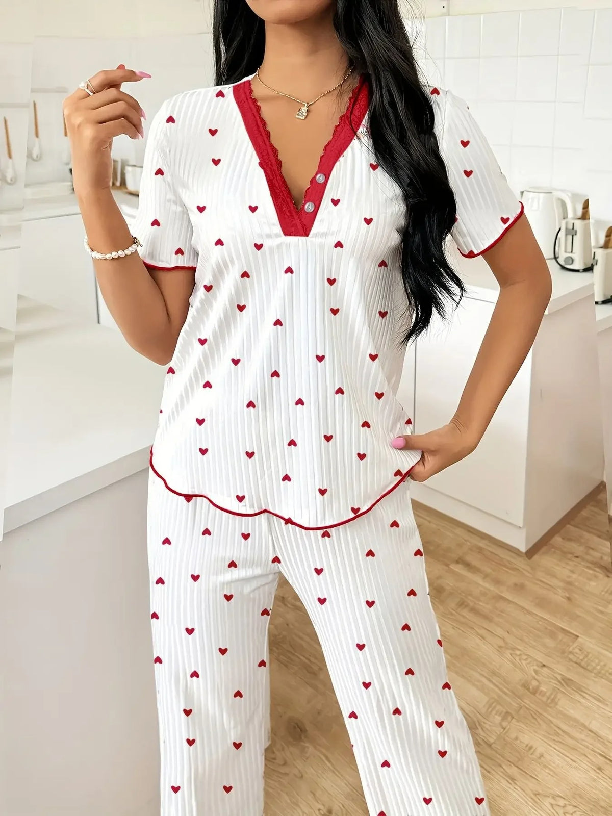 Women's Printed Two-Piece Pajama Set