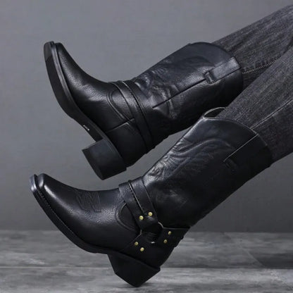 Men's Embossed Tall Boots