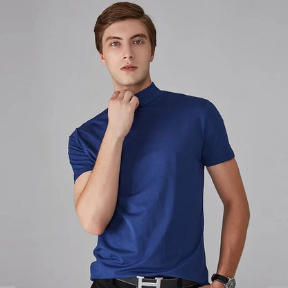 Men’s Fitted High-Neck T-Shirt