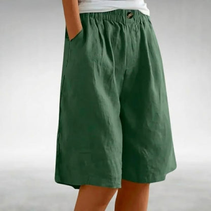 Women's Elastic Waist Bermuda Shorts