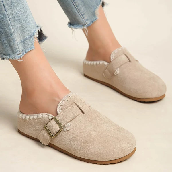 Women’s Plush-Lined Round-Toe Mules