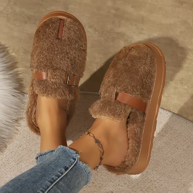 Women's Buckle Slip-On Slippers