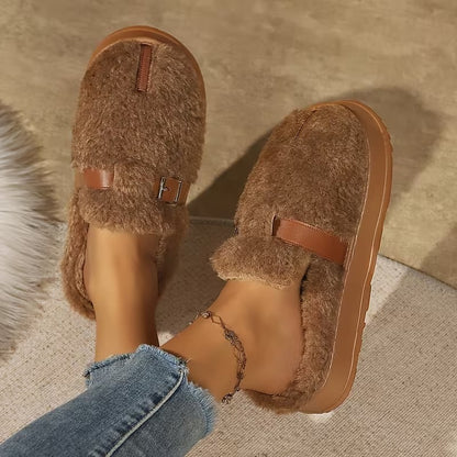 Women's Buckle Slip-On Slippers