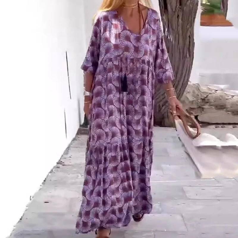 Women’s Plus Size Flowy Casual Maxi Dress