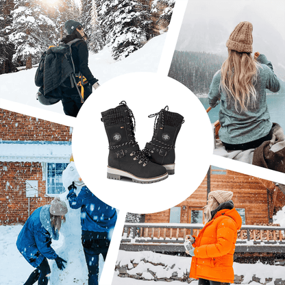 Women's Lace-Up Buckle Boots