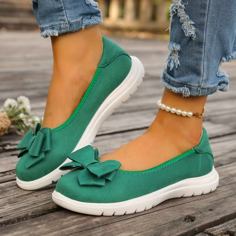 Women's Bow Detail Slip-On Flats