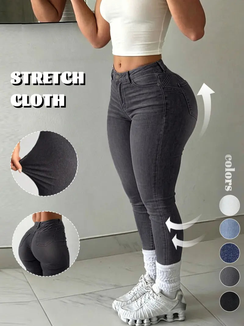 Women's High-Waisted Stretch Skinny Jeans