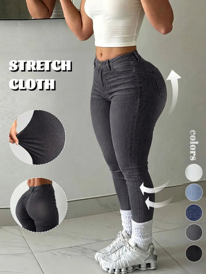 Women's High-Waisted Stretch Skinny Jeans