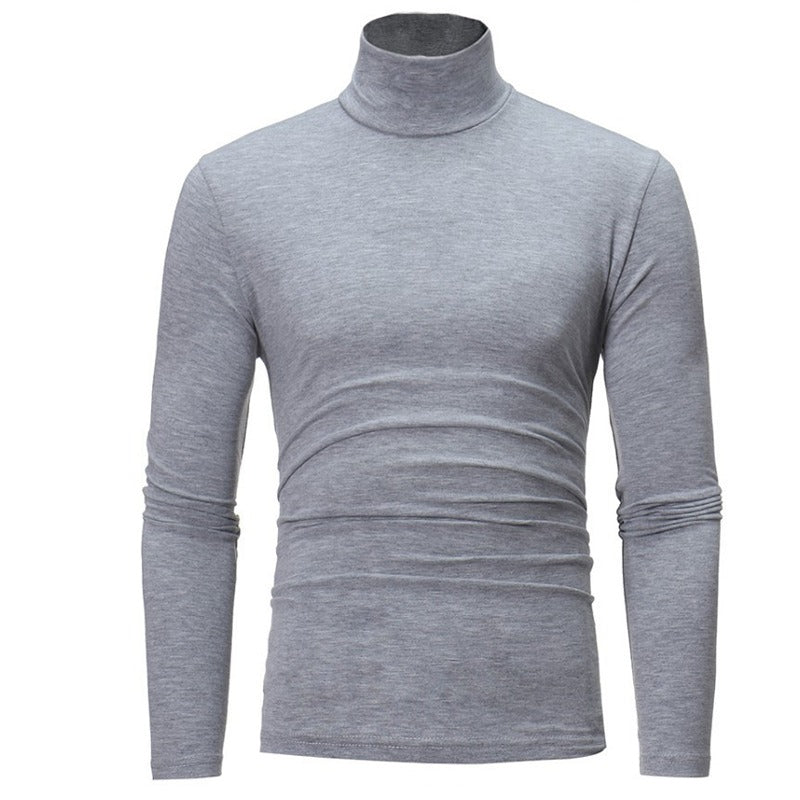 Men's Mock Turtleneck Long-Sleeve Shirt