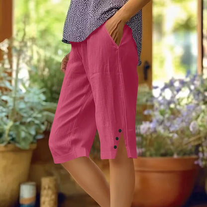 Women's Casual Pocket Capri Pants