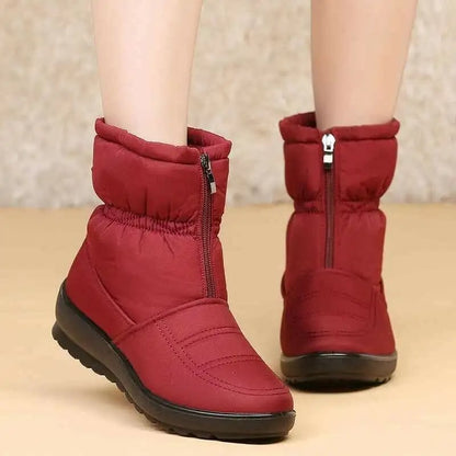 Women's Padded Ankle Boots with Side Zipper