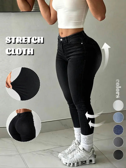 Women's High-Waisted Stretch Skinny Jeans