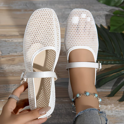 Women's Mesh Mary Jane Flats