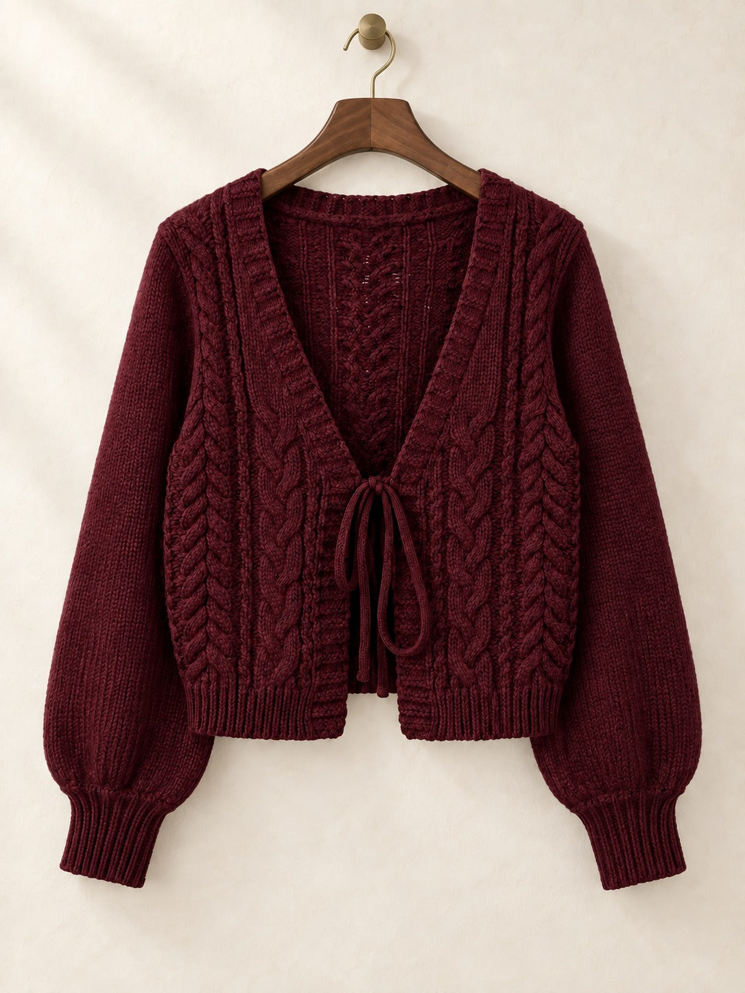 Women's Tie-Front Knit Cardigan