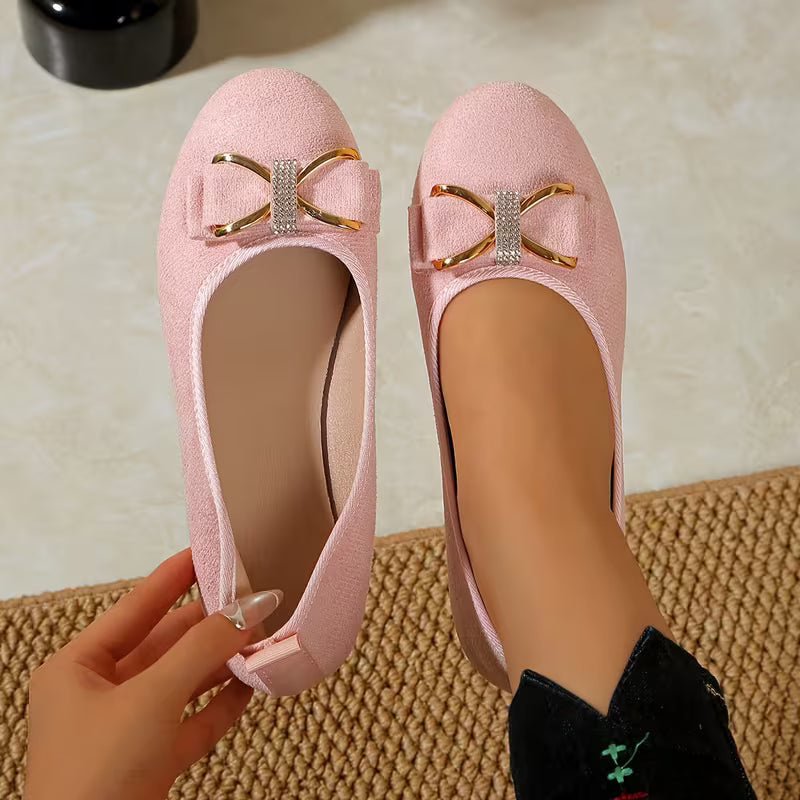 Women's Bow Accent Ballet Flats