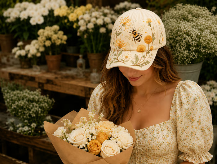 Women's Embroidered Nature Print Baseball Cap
