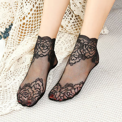 Women's Floral Lace Ankle Socks
