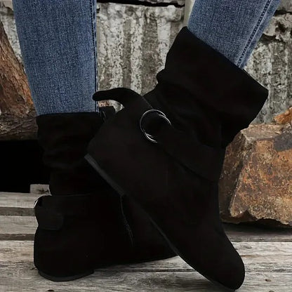 Women's Buckle Strap Ankle Boots