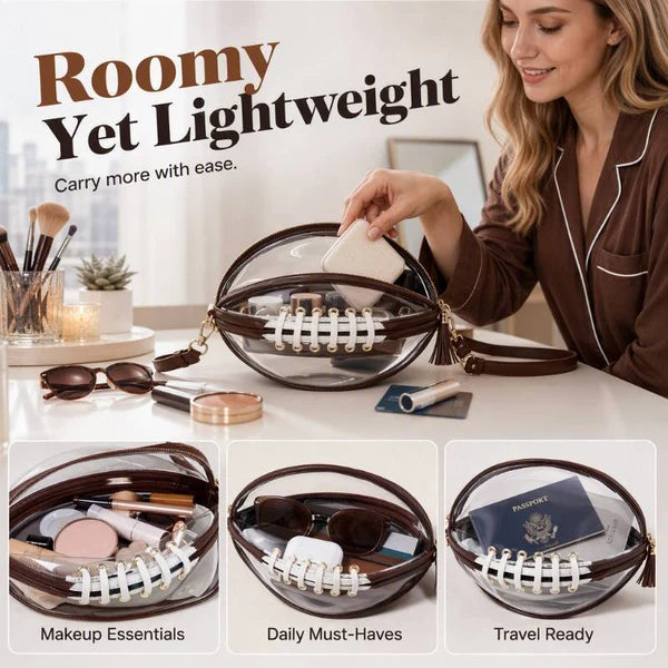 Football-Shaped Crossbody Bag