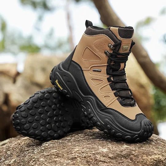 Men's High-Top Hiking Boots with Lace-Up Front