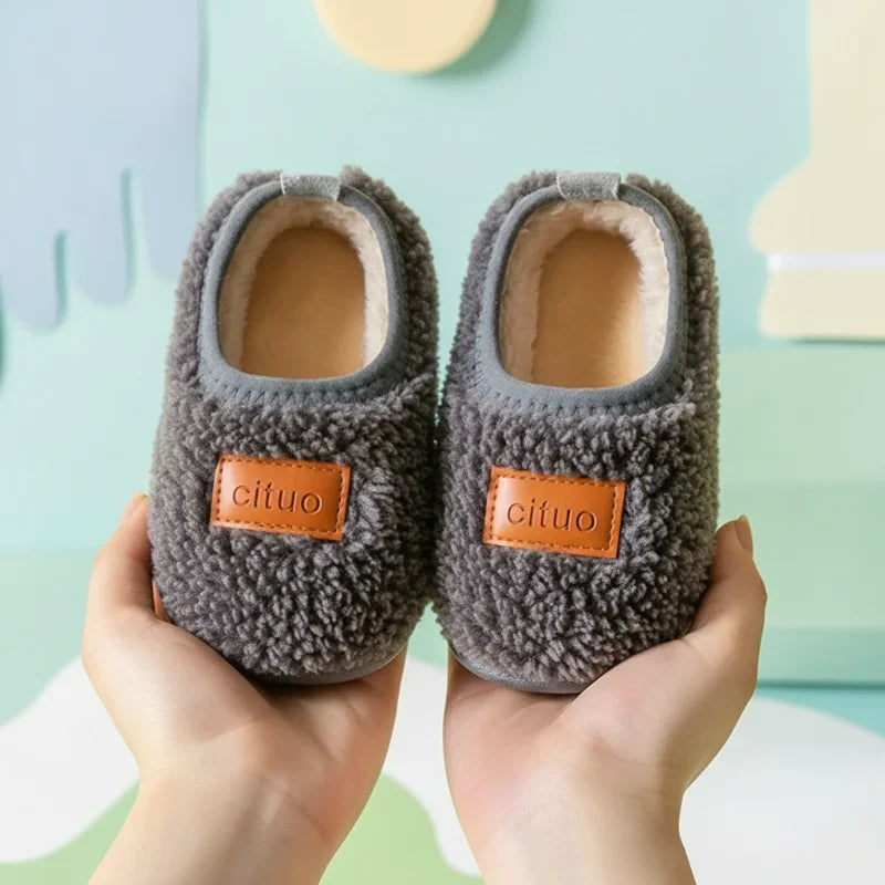 Children’s Cosy Plush-Lined Anti-Slip Winter House Booties