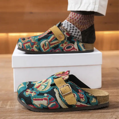 Women's Jacquard Patterned Slip-On Clogs