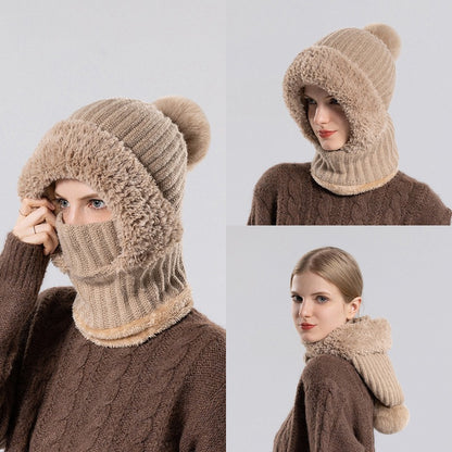 Women's Knit Hat with Neck Cover