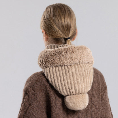 Women's Knit Hat with Neck Cover