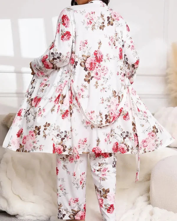 Women’s Camisole, Robe & Pants Lounge Set