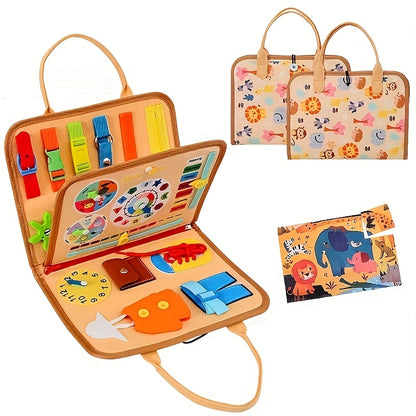 Montessori Busy Board Activity Bag for Kids