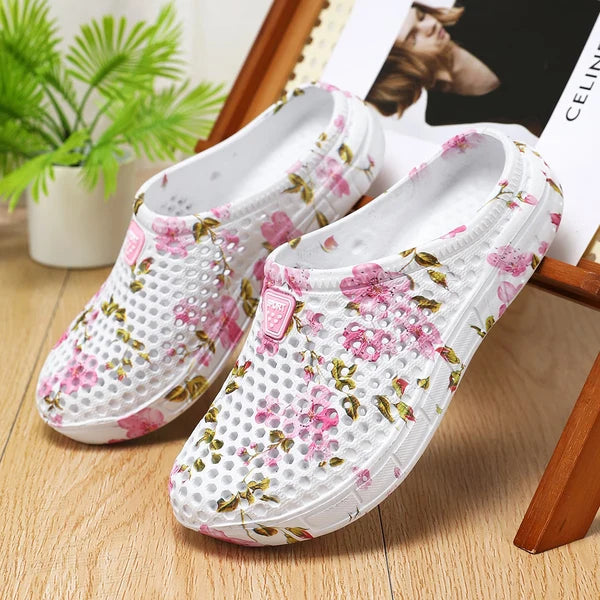 Women’s Floral Print Ventilated Clog Slides