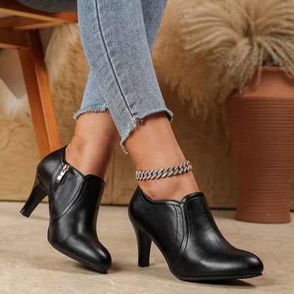 Women's Pointed Toe High Heel Ankle Boots