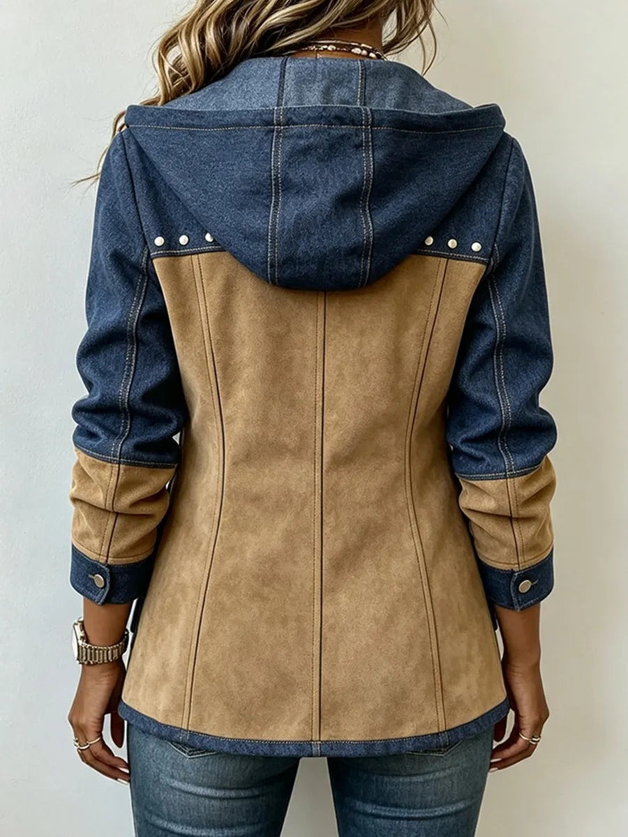 Women's Hooded Patchwork Jacket