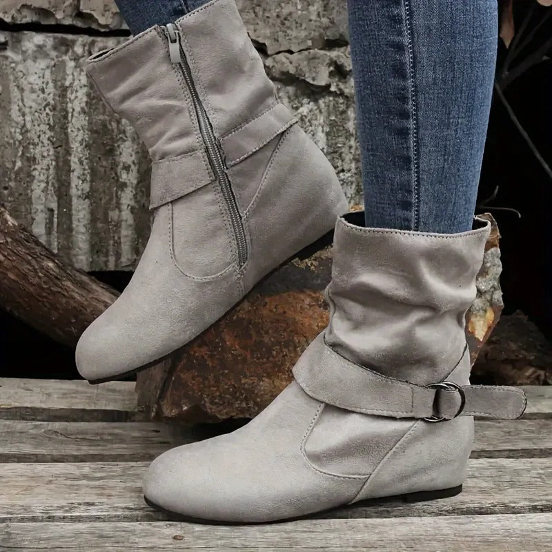 Women's Buckle Strap Ankle Boots