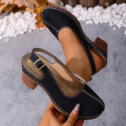 Women's Slingback Block Heel Pumps